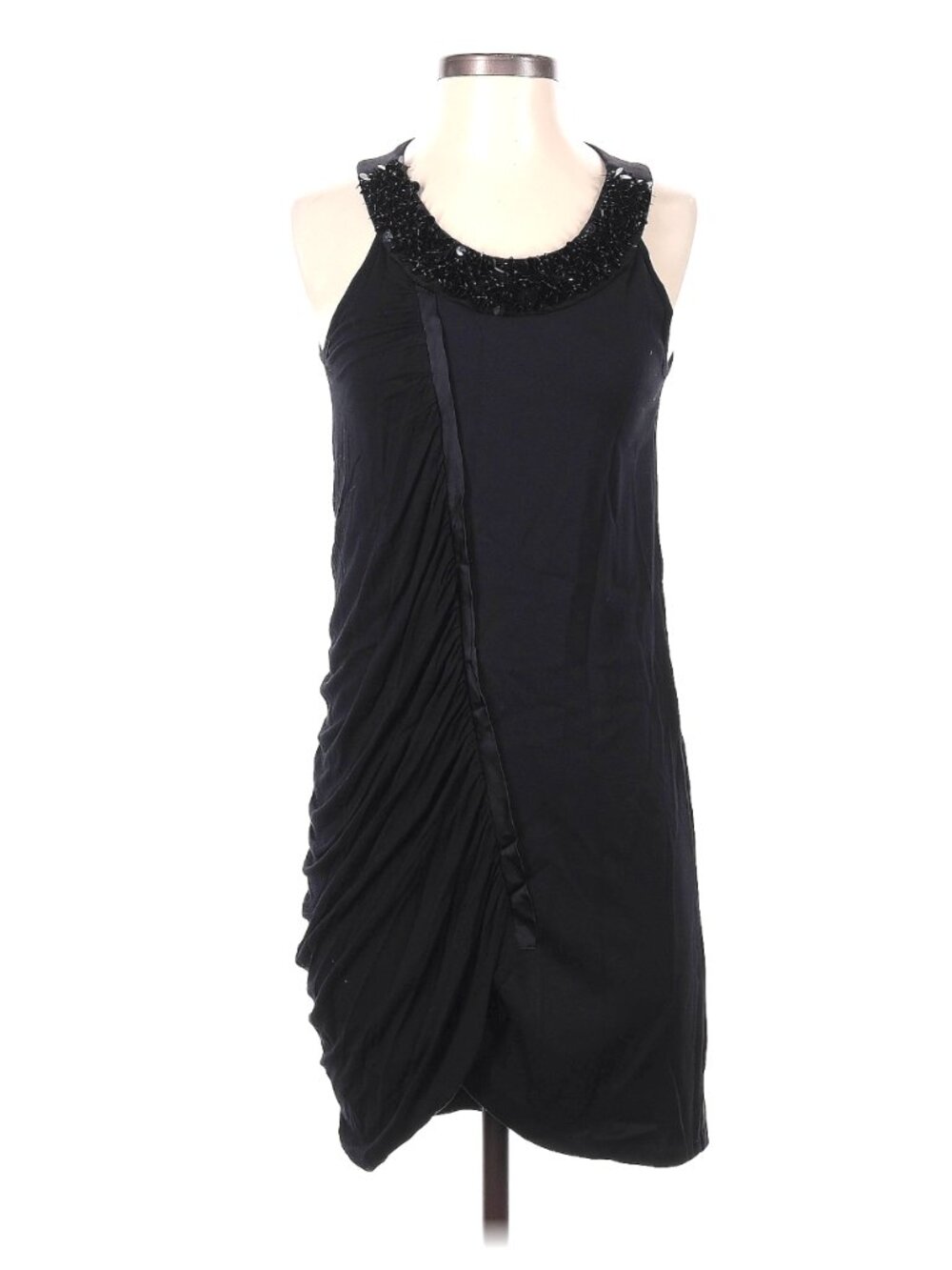 Julienne W Black Beaded Cocktail Mini Dress - Size XS - Like New